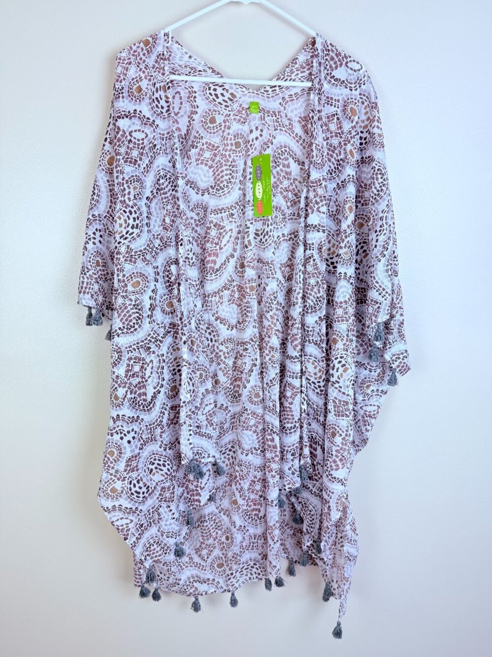 NWT rockflowerpaper Cotton Paisley Caftan Cover Up O/S